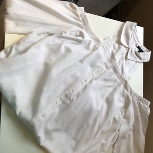 BCBGMAXAZRIA Cold Shoulder Collared Dress